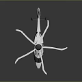 White Modern Helicopter With Sleek Body And Rotors On Reflective Surface