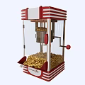 Commercial Red White Popcorn Machine With Transparent Window Stainless Steel For Parties Cinemas