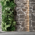 Modern background wall stone wall 3d model