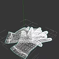 White Gloves Laid Out On Dark Background With Clean Simple Design
