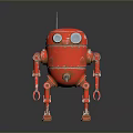 Robot Assistant Small Robot Butler Robot Butler Figure Game Figure 3d model