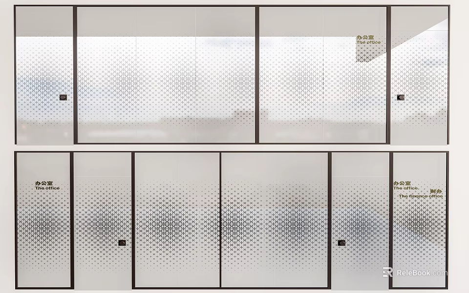 Modern Casement Windows Featuring Patterned Glass And Sleek Metal Frames Design 3d model