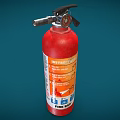 Red Fire Extinguisher With Safety Instruction Label For Fire Emergency Preparedness