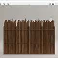 Wooden Fence With Vertical Slats And Panel Design For Outdoor Decoration