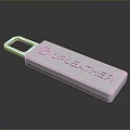 UPLEATHER USB Flash Drive With Gray Body And Light Blue Loop