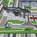Modern High Rise Residential Buildings With Green Spaces And Contemporary Design