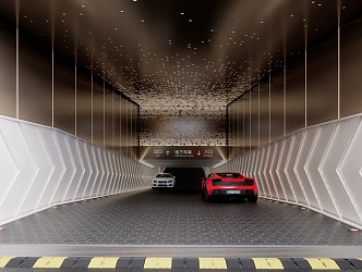 Modern Parking Underground Parking Garage Parking Entrance 3d model