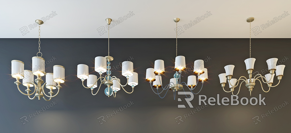 Simple European chandelier fashion simple metal chandelier combination model