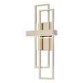 Modern Geometric Wall Lamp With Linear Metal Frame And Gold Finish Design