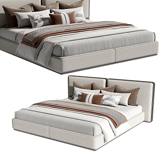 Double bed 3d model