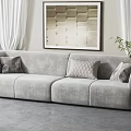 Modern double sofa 3d model