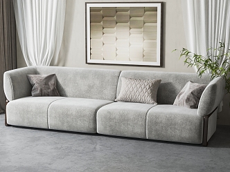 Modern double sofa 3d model