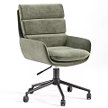 Modern Comfortable Fabric Office Chair With High Back And Rolling Wheels 3d model