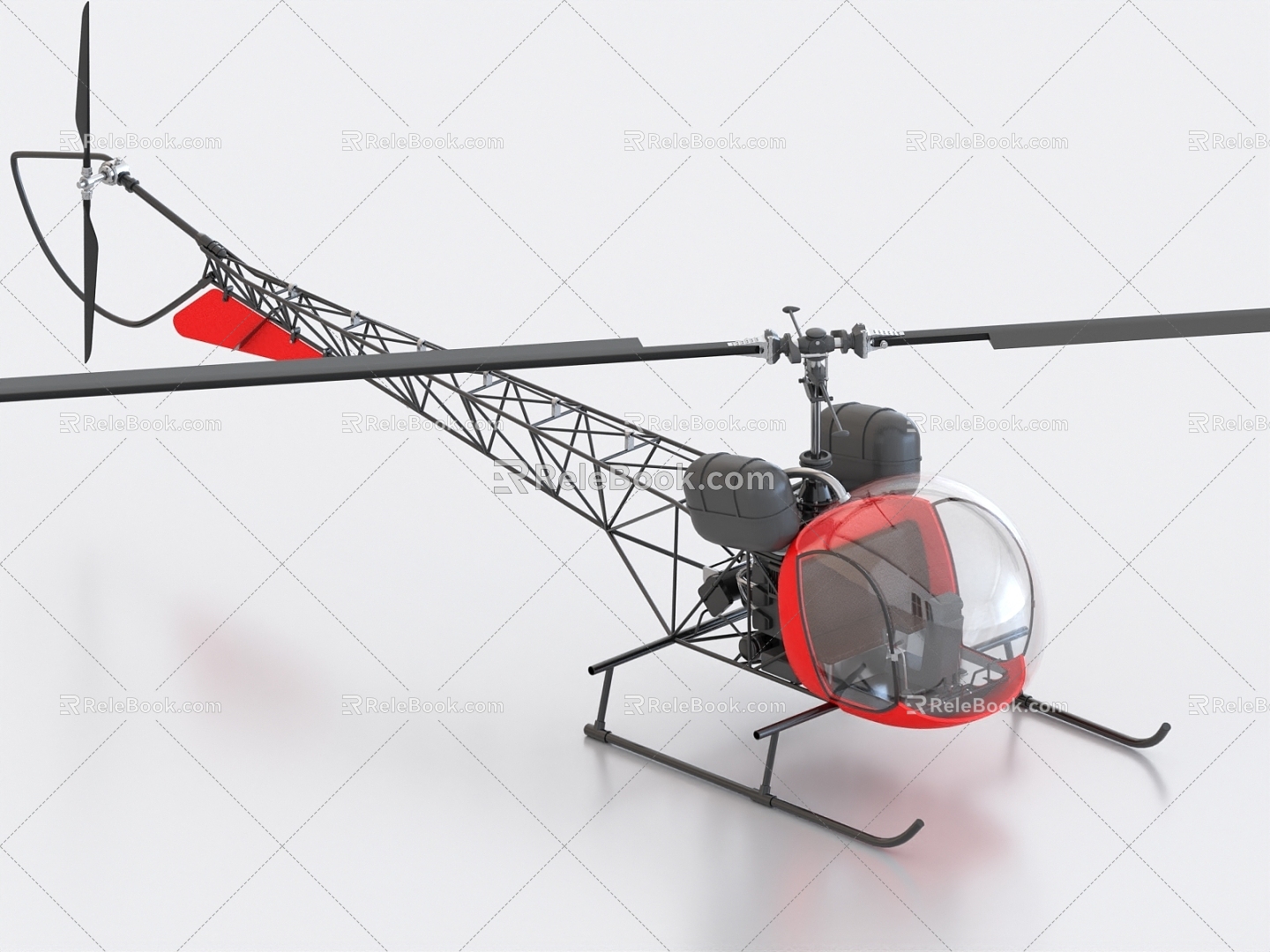 Bell Helicopter Early Helicopter 3d model