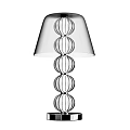 Modern Table Lamp With Stacked Spherical Metal Elements And Translucent Shade Design 3d model