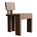 Modern Wooden Stool Design With Sleek Structure And Multiple Color Options 3d model