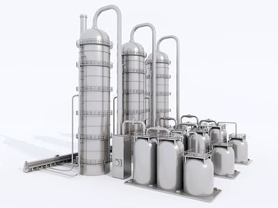 Modern Industrial Equipment Piping Equipment 3d model