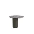 Round Marble Coffee Table With Dark Cylindrical Base For Modern Living Room 3d model