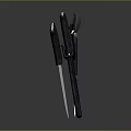 Three Tactical Knives As Weapons Featuring Black Handles And Sheath Design