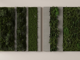 plant wall green plant wall 3d model