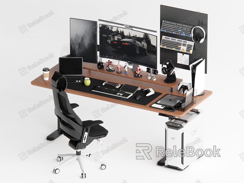 Modern Computer Table and Chair Combination Lifting Table model