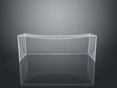 Soccer Goal Equipment With White Frame And Net Structure For Training 3d model