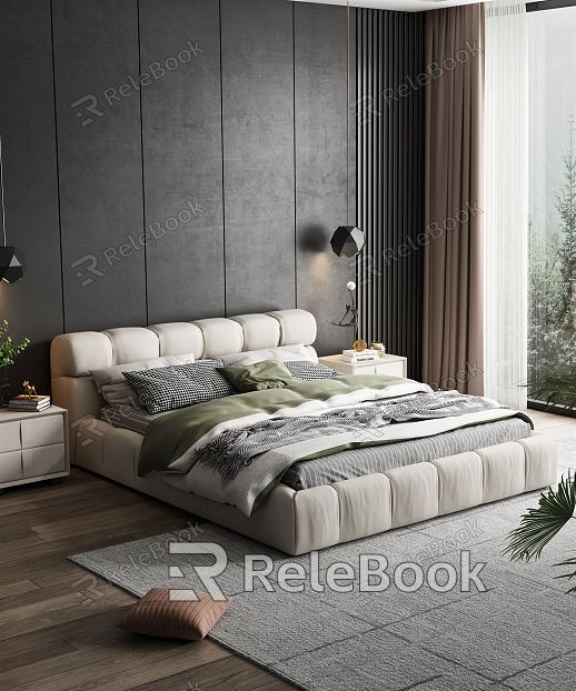 Modern Background Double Bed Double Bed model