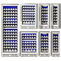 Modern Wine Cooler Designs With Glass Doors And Multiple Bottle Storage