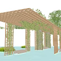 Modern gallery frame landscape gallery pavilion structure landscape framework landscape pavilion 3d model