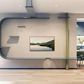 Hotel Guest Room Modern Interior With Comfortable Sofa Coffee Table TV Window And Wooden Flooring