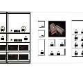 Modern Multi Tiered Black Frame Display Shelves With Handbags Shoes And Small Items