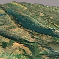 Scenic Garden Landscape With Green Mountains Rivers Winding Roads And Terrace Fields