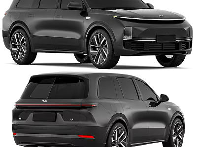 Sleek Black Modern SUV Exterior Design With Front Rear Views And Alloy Wheels 3d model