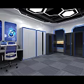 Monitoring Room Layout With Integrated Control Data Processing And Equipment Areas