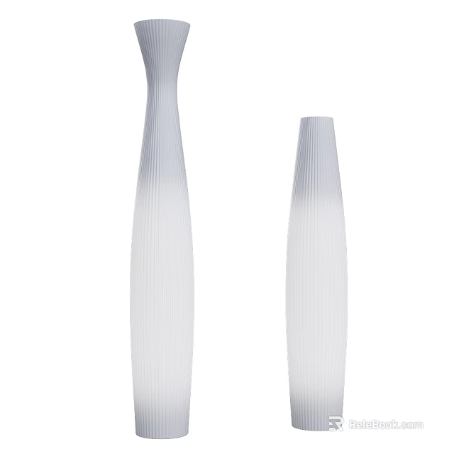 White Striped Inflatable Columns With Vertical Patterns For Event Decoration 3d model