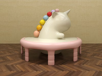 Modern Children's Chair Public Chair Landscape Chair Pony Cartoon Animal Rest Chair Rest Chair Unicorn Kindergarten Chair Creative Furniture 3d model