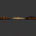 Three Assorted Chocolate Chip Cookies With Different Flavors And Textures