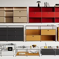 Modern Decorative Cabinets In Various Colors With Drawers And Shelves Interior Design