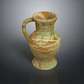 Traditional Hand Carved Ceramic Vase With Intricate Patterns And Textured Surface