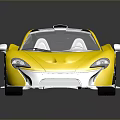 Yellow Sports Car With Sleek Aerodynamic Body And Reflective Shiny Exterior