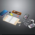 Modern Electronic Devices Collection Featuring Smartphones Smartwatch Wireless Earphones And Tablet