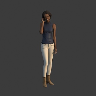 female black 3d model