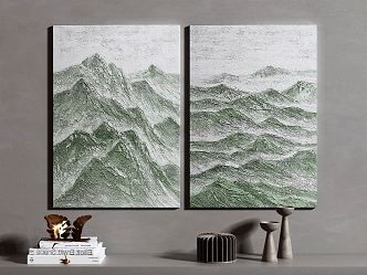 Quiet Decorative Painting Abstract Decorative Painting 3d model