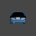 Blue JDM Sport Wagon With Black Rims And Modified Sporty Body Design