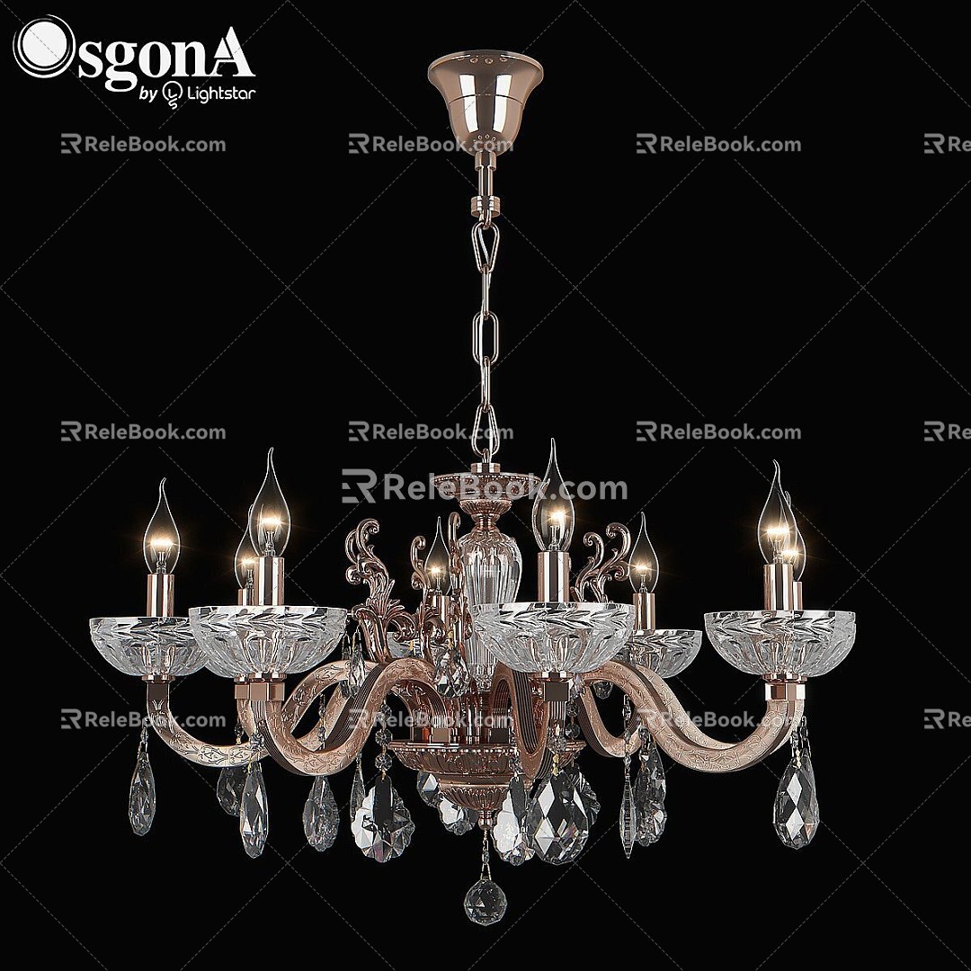 Vintage chandelier Osgona lightstar Artifici 3d model