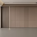 Modern Wooden Feature Wall With Vertical Slats And Black Marble Accent Design
