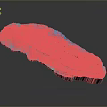 Blue 3D Geological Terrain Model With Mountain Ranges And Valley Details