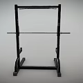 Sturdy Black Squat Rack with Barbell for Home Gym Training Equipment