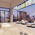 Modern Mall Store Interior with Clothing Racks Shoe Shelves and Wooden Display Cabinets
