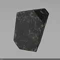 Natural Decorative Stone With Dark Textured Surface And Irregular Shape Design